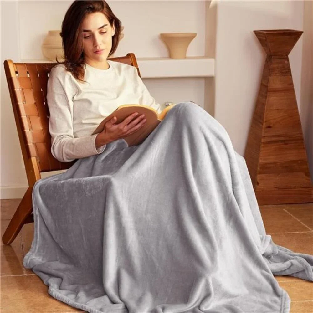 New Exclusivo Mezcla Extra Large Fleece Throw Blanket for Couch, Sofa, 300GSM
